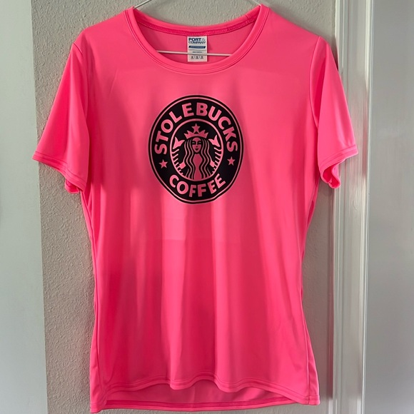 Tops - Pink “Stolebucks” Coffee T